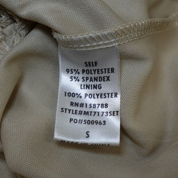 Stella Dallas mini SKIRT womens SMALL ruched scrunched beige Y2k club party rave - Picture 7 of 12